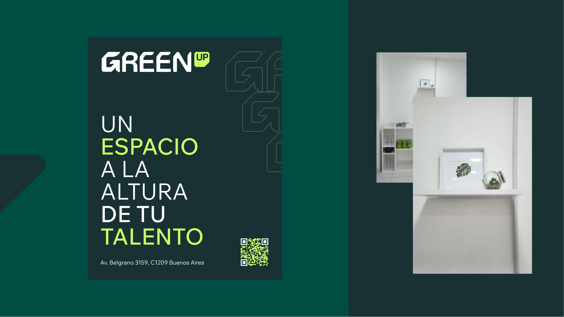 Estrategia de marca y desarrollo de identidad visual para Green Up por Camm Productions.