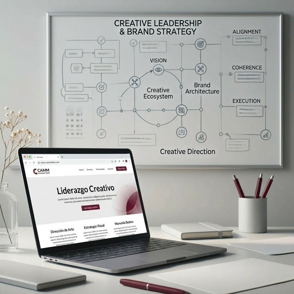 Liderazgo creativo y dirección estratégica de marca por Camm Productions.